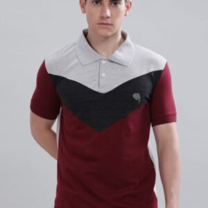 PR37 || Maroon Trio|| 100% Cotton Polo T-Shirt