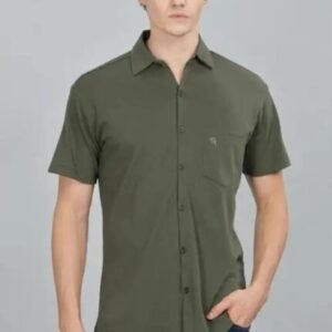 PR3 Shirts 002 – Olive || Half Sleeve Shirt