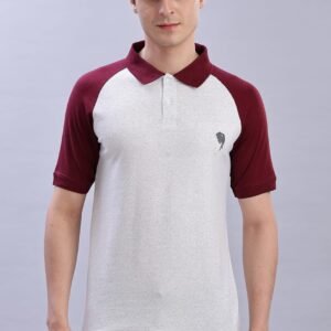 PR3 SS 001 Maroon Melange Polo T Shirts