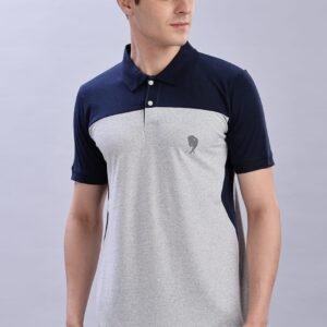 PR3 SS 001 Navy Melange Polo T Shirts