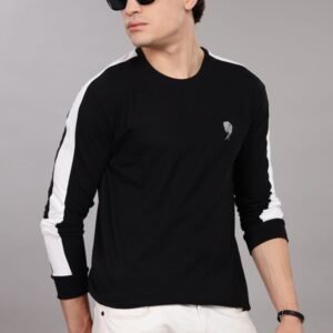RFS010 || Part Black || Round Neck Full Sleeve T-Shirt