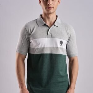 PR3 SS 002 Olive green Melange Polo T Shirts