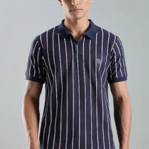 PR42 || NAVY STRIPES || 100% Cotton T-Shirt