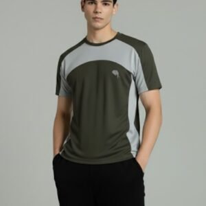 RHSO1A|| OLIVE GREY|| Round Neck Half Sleeve-CS