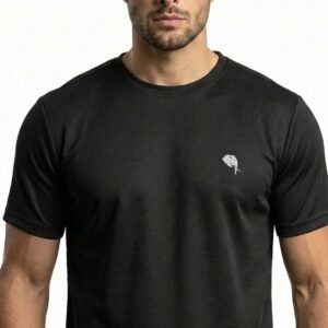 RHS003||BLACK|| Round Neck Half Sleeve